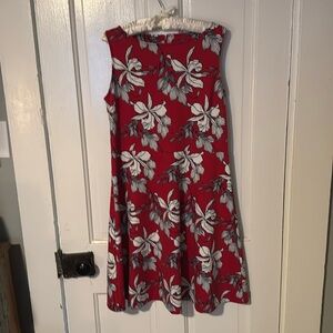 Talbots Floral Fit and Flare Dress Women's Large